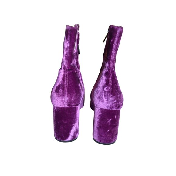 NWOT Sam Edelman Women Codie Orchid Purple Velvet Ankle Boots Size 8.5 Retro y2k - Picture 5 of 10